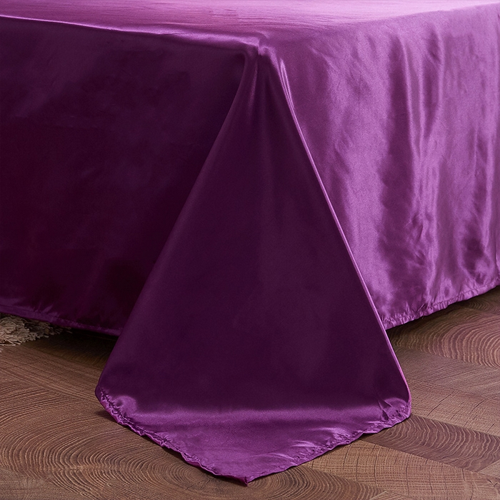 91家纺网 家纺一手货源 找家纺 （总）合纵跨境工厂 新款水洗真丝纯色四件套跨境外贸JIT一件代发TEMU亚马逊希音包过核价冰丝床单款床笠款四件套