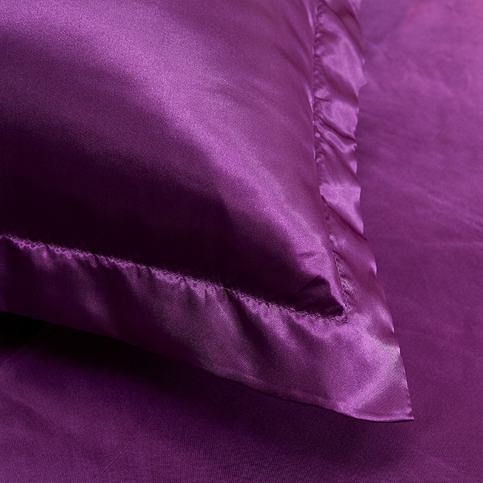 91家纺网 家纺一手货源 找家纺 （总）合纵跨境工厂 新款水洗真丝纯色四件套跨境外贸JIT一件代发TEMU亚马逊希音包过核价冰丝床单款床笠款四件套