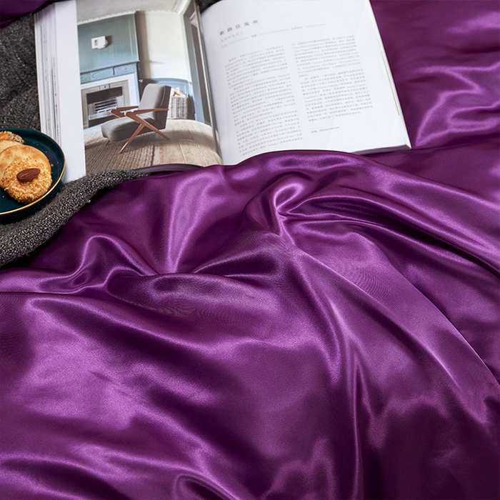 91家纺网 家纺一手货源 找家纺 （总）合纵跨境工厂 新款水洗真丝纯色四件套跨境外贸JIT一件代发TEMU亚马逊希音包过核价冰丝床单款床笠款四件套