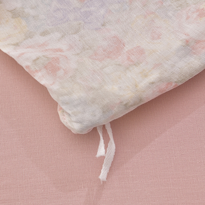 91家纺网 家纺一手货源 找家纺 绘萱家居 2026春夏新款纯棉100%全棉双层纱镂空花边工艺款床裙四件套 CQ暖阳绿意