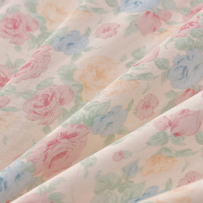 91家纺网 家纺一手货源 找家纺 绘萱家居 2026春夏新款纯棉100%全棉双层纱镂空花边工艺款床裙四件套 CQ佩洛斯