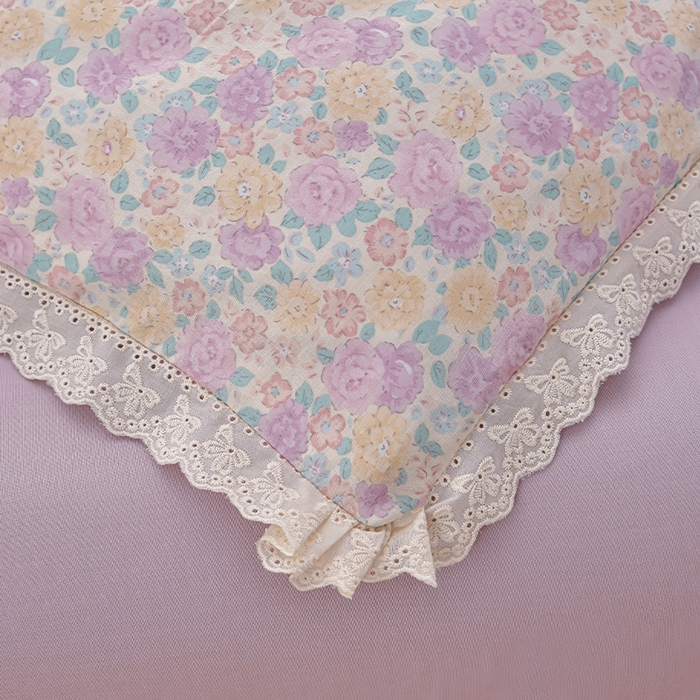 91家纺网 家纺一手货源 找家纺 绘萱家居 2026春夏新款纯棉100%全棉双层纱镂空花边工艺款床裙四件套 CQ森林与海米