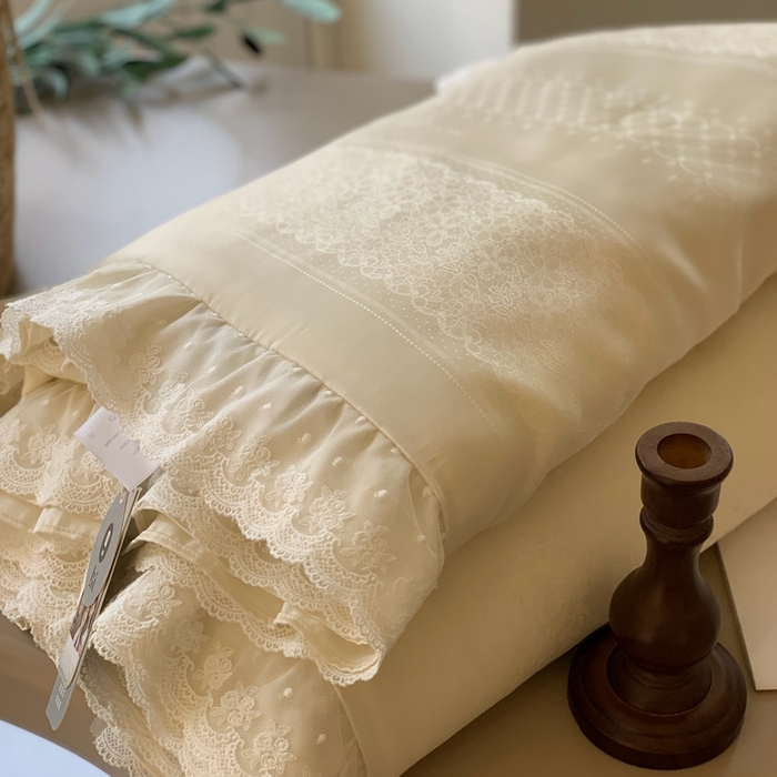 91家纺网 家纺一手货源 找家纺 汇庭 2025春夏新款洛可可夏被系列夏凉被空调被单夏被 白色