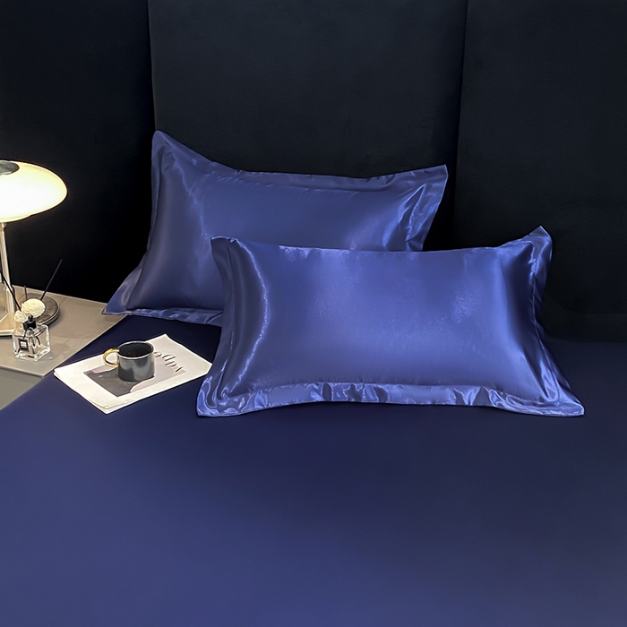 91家纺网 家纺一手货源 找家纺 合纵跨境工厂 2025新款水洗真丝床笠隔尿床单床垫保护套跨境外贸JIT一件代发TEMU亚马逊希音包过核价TPU防水床笠 \" 藏青色