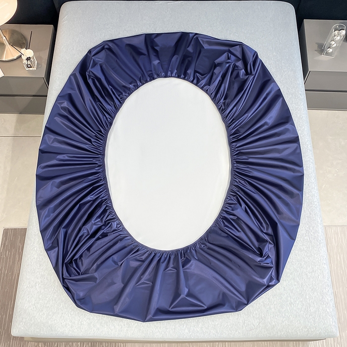 91家纺网 家纺一手货源 找家纺 合纵跨境工厂 2025新款水洗真丝床笠隔尿床单床垫保护套跨境外贸JIT一件代发TEMU亚马逊希音包过核价TPU防水床笠 \" 藏青色