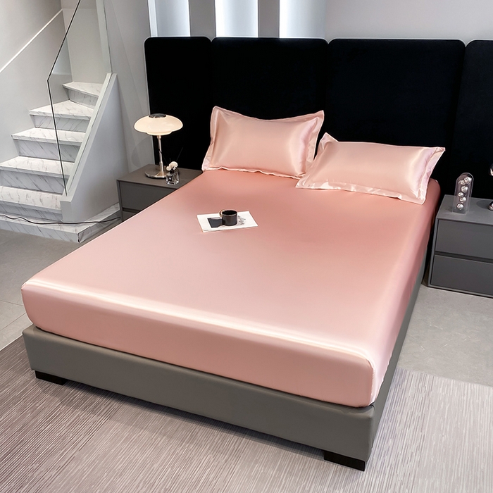 91家纺网 家纺一手货源 找家纺 合纵跨境工厂 2025新款水洗真丝床笠隔尿床单床垫保护套跨境外贸JIT一件代发TEMU亚马逊希音包过核价TPU防水床笠 \" 淡雅玉