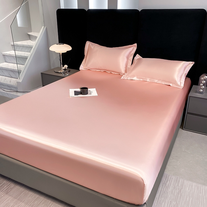 91家纺网 家纺一手货源 找家纺 合纵跨境工厂 2025新款水洗真丝床笠隔尿床单床垫保护套跨境外贸JIT一件代发TEMU亚马逊希音包过核价TPU防水床笠 \" 淡雅玉