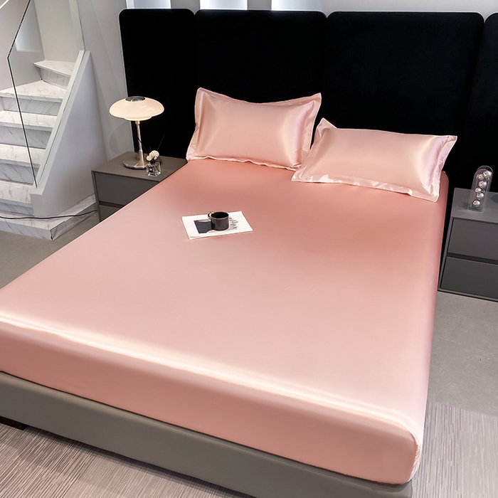 91家纺网 家纺一手货源 找家纺 合纵跨境工厂 2025新款水洗真丝床笠隔尿床单床垫保护套跨境外贸JIT一件代发TEMU亚马逊希音包过核价TPU防水床笠 \" 淡雅玉