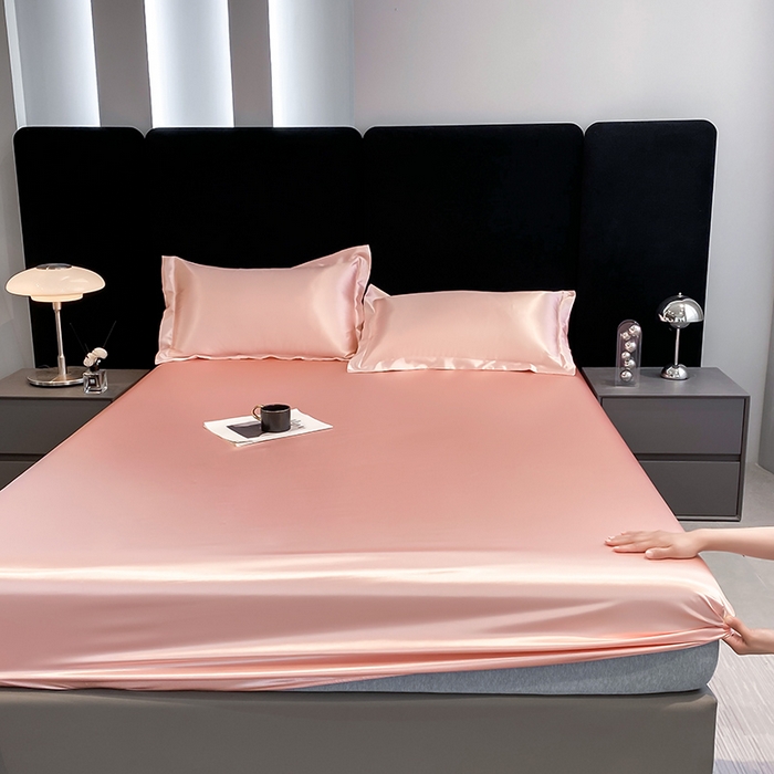 91家纺网 家纺一手货源 找家纺 合纵跨境工厂 2025新款水洗真丝床笠隔尿床单床垫保护套跨境外贸JIT一件代发TEMU亚马逊希音包过核价TPU防水床笠 \" 淡雅玉