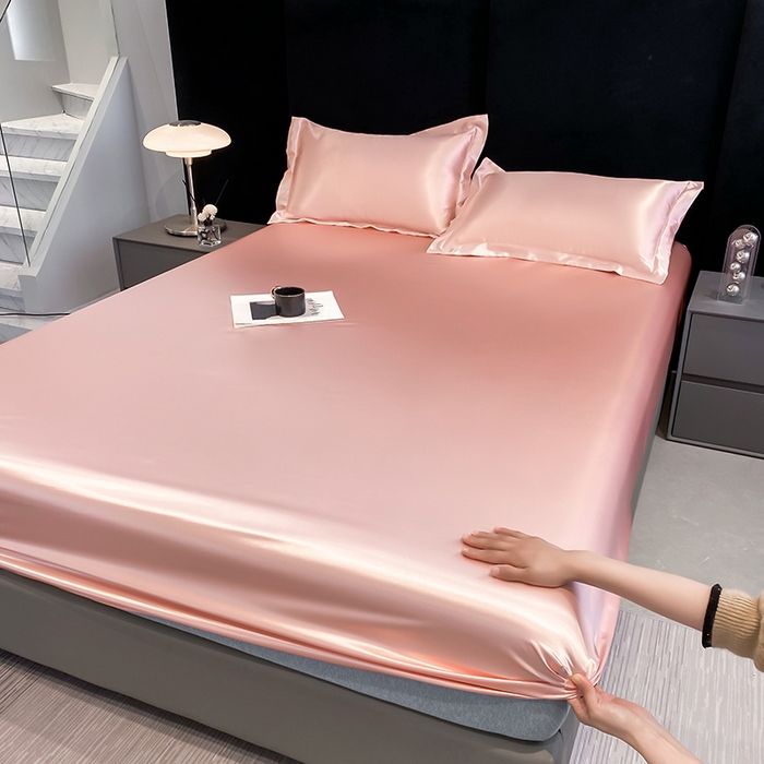 91家纺网 家纺一手货源 找家纺 合纵跨境工厂 2025新款水洗真丝床笠隔尿床单床垫保护套跨境外贸JIT一件代发TEMU亚马逊希音包过核价TPU防水床笠 \" 淡雅玉