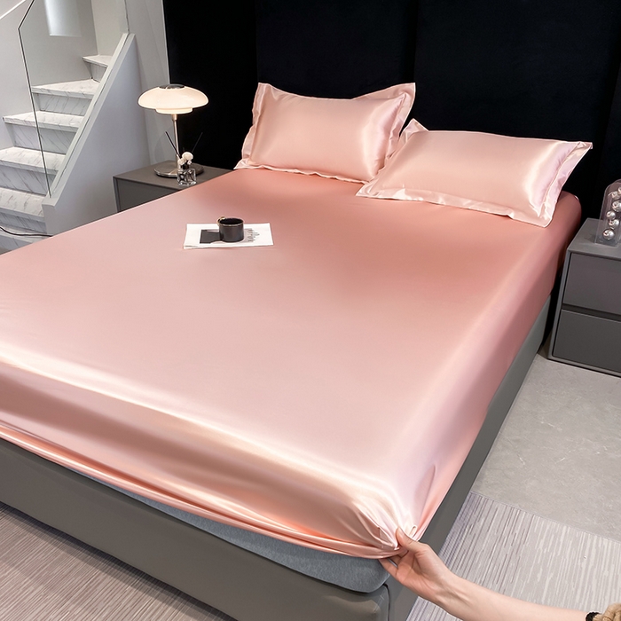 91家纺网 家纺一手货源 找家纺 合纵跨境工厂 2025新款水洗真丝床笠隔尿床单床垫保护套跨境外贸JIT一件代发TEMU亚马逊希音包过核价TPU防水床笠 \" 淡雅玉