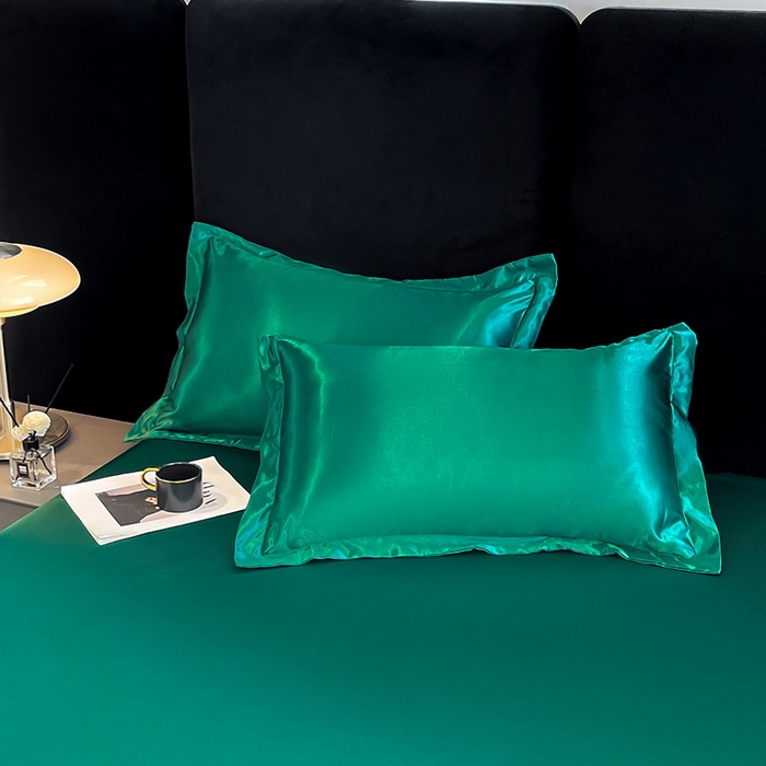 91家纺网 家纺一手货源 找家纺 合纵跨境工厂 2025新款水洗真丝床笠隔尿床单床垫保护套跨境外贸JIT一件代发TEMU亚马逊希音包过核价TPU防水床笠 \" 翡翠绿