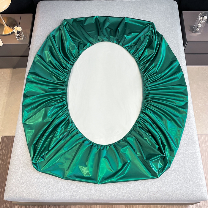 91家纺网 家纺一手货源 找家纺 合纵跨境工厂 2025新款水洗真丝床笠隔尿床单床垫保护套跨境外贸JIT一件代发TEMU亚马逊希音包过核价TPU防水床笠 \" 翡翠绿