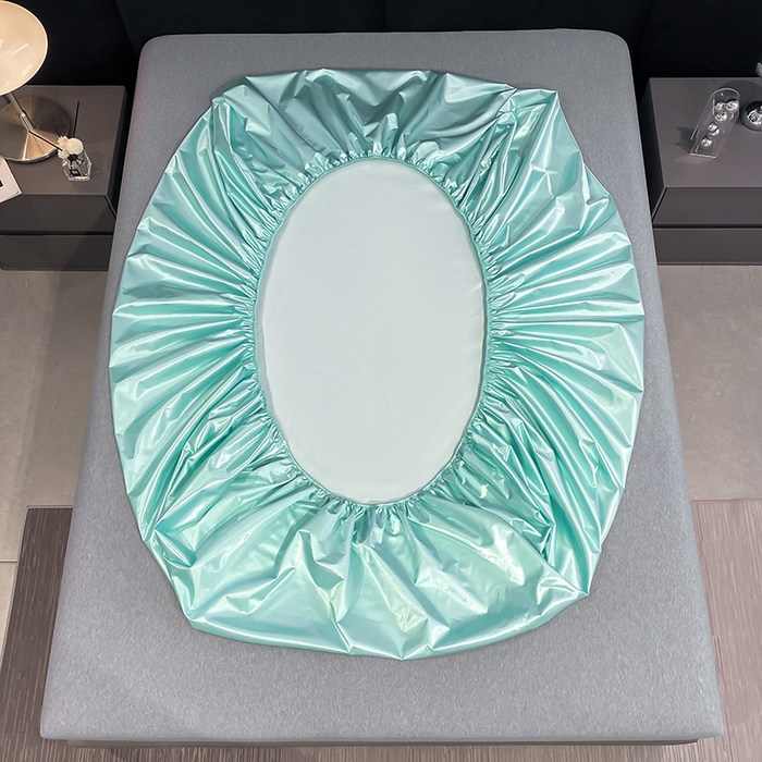 91家纺网 家纺一手货源 找家纺 合纵跨境工厂 2025新款水洗真丝床笠隔尿床单床垫保护套跨境外贸JIT一件代发TEMU亚马逊希音包过核价TPU防水床笠 \\\" 天之蓝