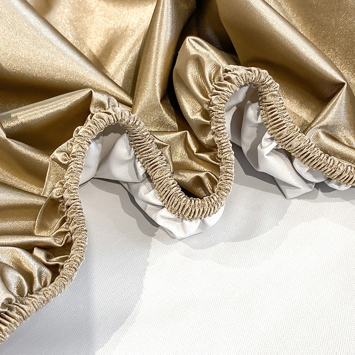 91家纺网 家纺一手货源 找家纺 合纵跨境工厂 2025新款水洗真丝床笠隔尿床单床垫保护套跨境外贸JIT一件代发TEMU亚马逊希音包过核价TPU防水床笠 \" 香槟金