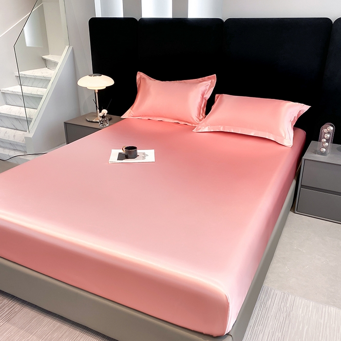 91家纺网 家纺一手货源 找家纺 合纵跨境工厂 2025新款水洗真丝床笠隔尿床单床垫保护套跨境外贸JIT一件代发TEMU亚马逊希音包过核价TPU防水床笠 \" 胭脂玉