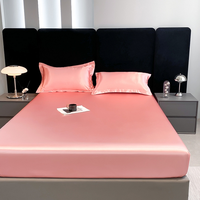 91家纺网 家纺一手货源 找家纺 合纵跨境工厂 2025新款水洗真丝床笠隔尿床单床垫保护套跨境外贸JIT一件代发TEMU亚马逊希音包过核价TPU防水床笠 \" 胭脂玉