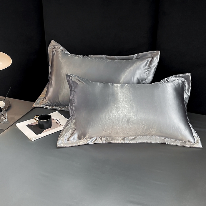 91家纺网 家纺一手货源 找家纺 合纵跨境工厂 2025新款水洗真丝床笠隔尿床单床垫保护套跨境外贸JIT一件代发TEMU亚马逊希音包过核价TPU防水床笠 \" 银灰色