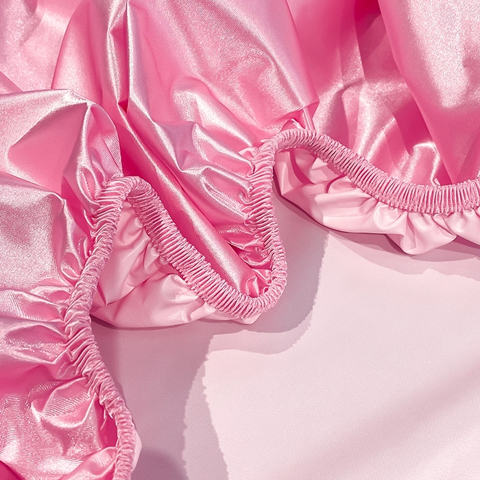 91家纺网 家纺一手货源 找家纺 合纵跨境工厂 2025新款水洗真丝床笠隔尿床单床垫保护套跨境外贸JIT一件代发TEMU亚马逊希音包过核价TPU防水床笠 \" 樱花粉