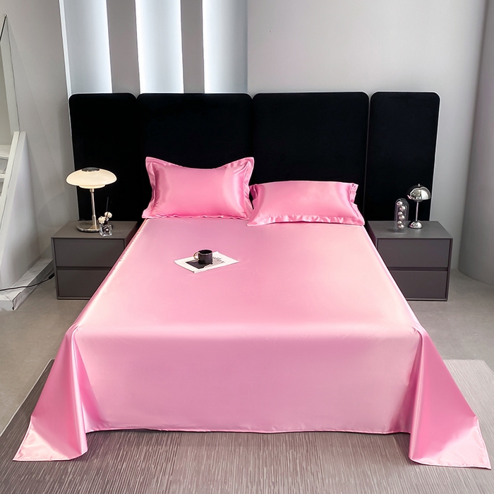 91家纺网 家纺一手货源 找家纺 合纵跨境工厂 2025新款水洗真丝床笠隔尿床单床垫保护套跨境外贸JIT一件代发TEMU亚马逊希音包过核价TPU防水床笠 \" 樱花粉