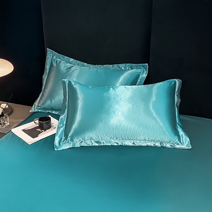 91家纺网 家纺一手货源 找家纺 合纵跨境工厂 2025新款水洗真丝床笠隔尿床单床垫保护套跨境外贸JIT一件代发TEMU亚马逊希音包过核价TPU防水床笠 \" 月光蓝