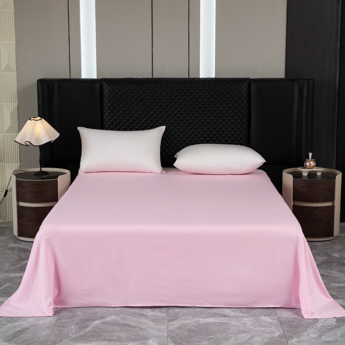 91家纺网 家纺一手货源 找家纺 合纵跨境工厂 2025新款爆款水洗棉单床单跨境外贸JIT一件代发TEMU亚马逊希音包过核价床单单件 粉色