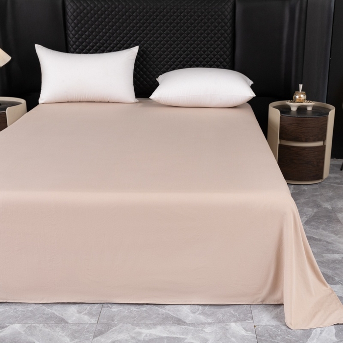 91家纺网 家纺一手货源 找家纺 合纵跨境工厂 2025新款爆款水洗棉单床单跨境外贸JIT一件代发TEMU亚马逊希音包过核价床单单件 卡其色