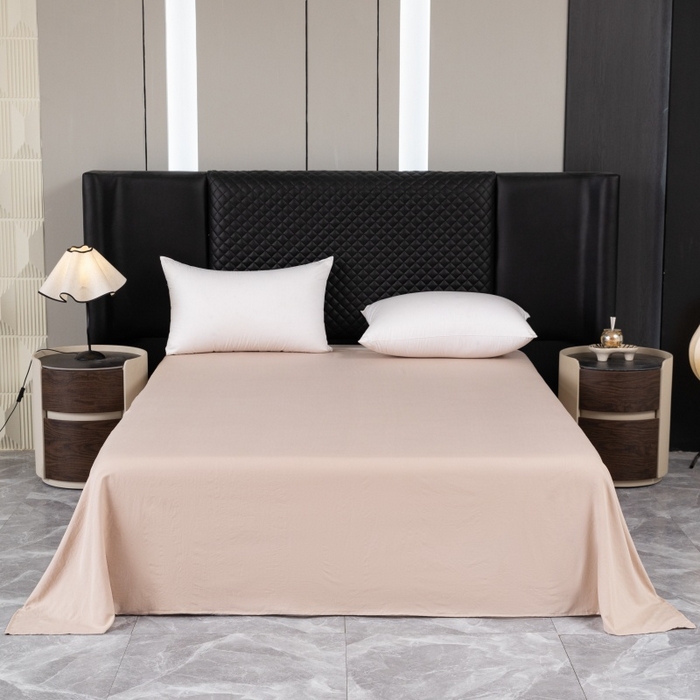 91家纺网 家纺一手货源 找家纺 合纵跨境工厂 2025新款爆款水洗棉单床单跨境外贸JIT一件代发TEMU亚马逊希音包过核价床单单件 卡其色