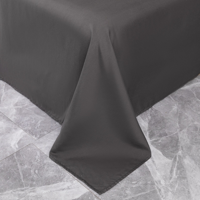 91家纺网 家纺一手货源 找家纺 合纵跨境工厂 2025新款爆款水洗棉单床单跨境外贸JIT一件代发TEMU亚马逊希音包过核价床单单件 深灰色