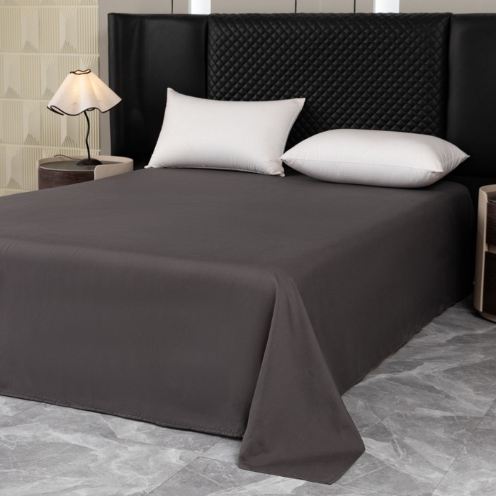 91家纺网 家纺一手货源 找家纺 合纵跨境工厂 2025新款爆款水洗棉单床单跨境外贸JIT一件代发TEMU亚马逊希音包过核价床单单件 深灰色