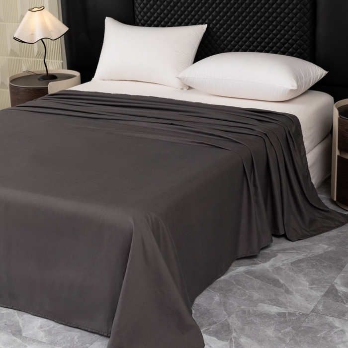 91家纺网 家纺一手货源 找家纺 合纵跨境工厂 2025新款爆款水洗棉单床单跨境外贸JIT一件代发TEMU亚马逊希音包过核价床单单件 深灰色