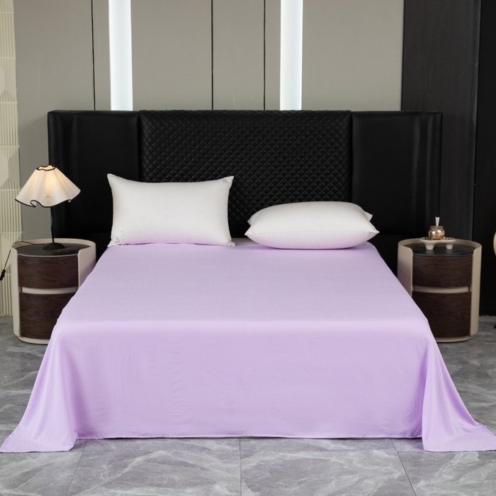 91家纺网 家纺一手货源 找家纺 合纵跨境工厂 2025新款爆款水洗棉单床单跨境外贸JIT一件代发TEMU亚马逊希音包过核价床单单件 紫色