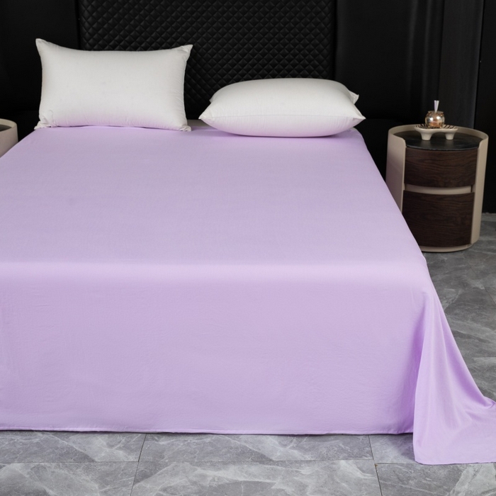 91家纺网 家纺一手货源 找家纺 合纵跨境工厂 2025新款爆款水洗棉单床单跨境外贸JIT一件代发TEMU亚马逊希音包过核价床单单件 紫色