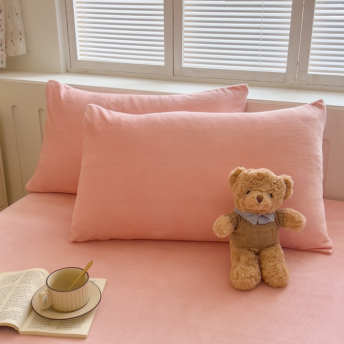 91家纺网 家纺一手货源 找家纺 （总）合纵跨境工厂 2025新款加厚简约牛奶绒刺绣系列跨境外贸JIT一件代发TEMU亚马逊希音包过核价 床笠