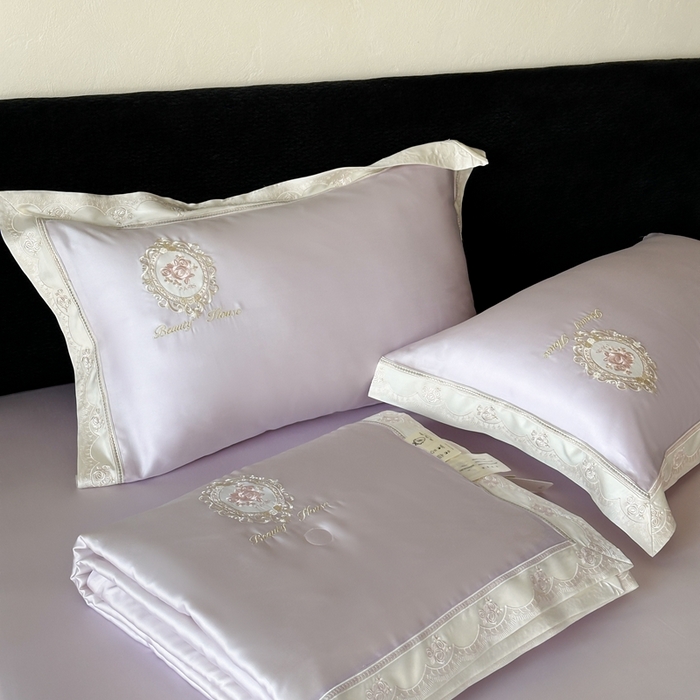 91家纺网 家纺一手货源 找家纺 汇庭 2025春夏新款繁华之间夏被系列夏凉被单夏被 紫色