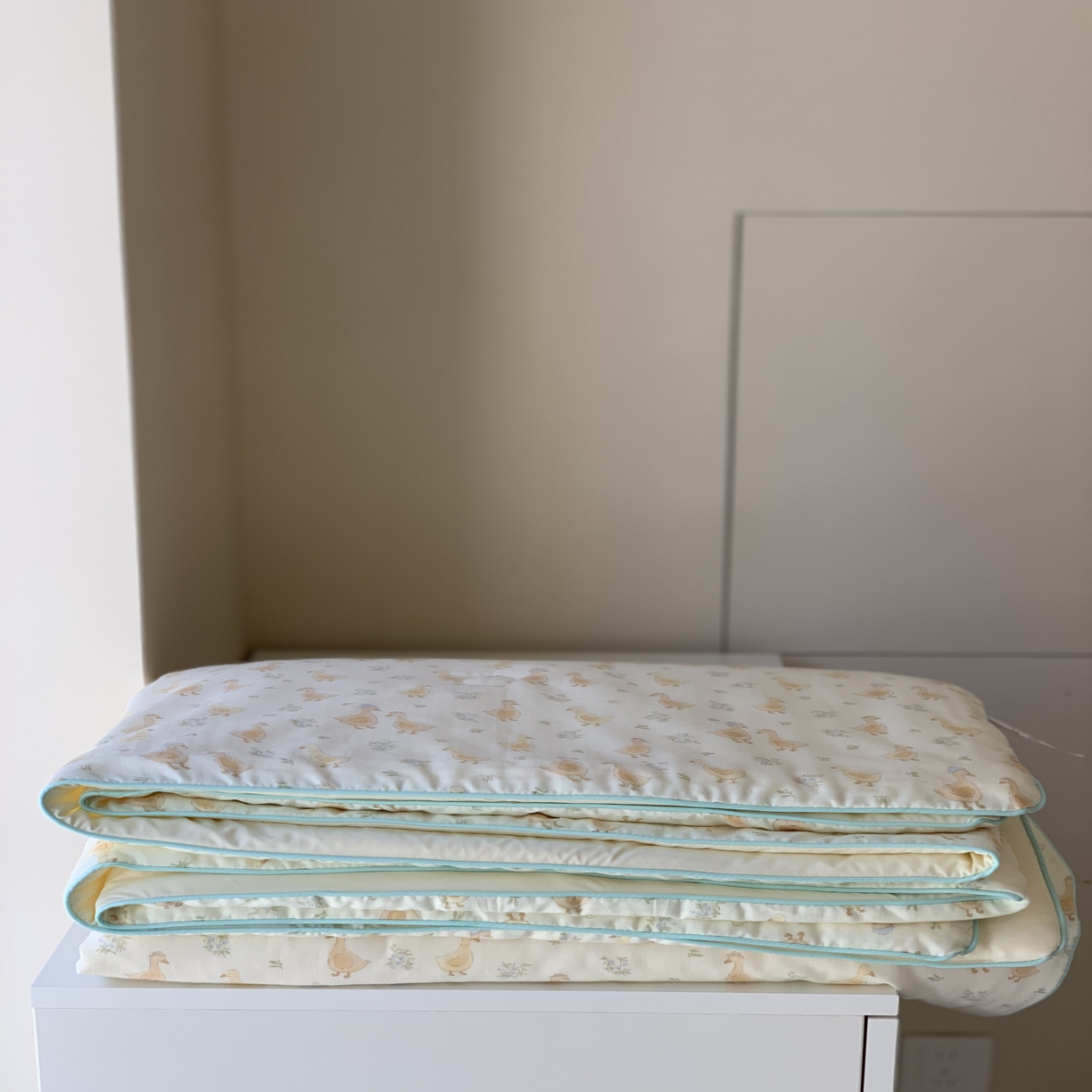 91家纺网 家纺一手货源 找家纺 汇庭 2025春夏新款双层纱凉感被系列夏凉被空调被单夏被 凉爽鸭