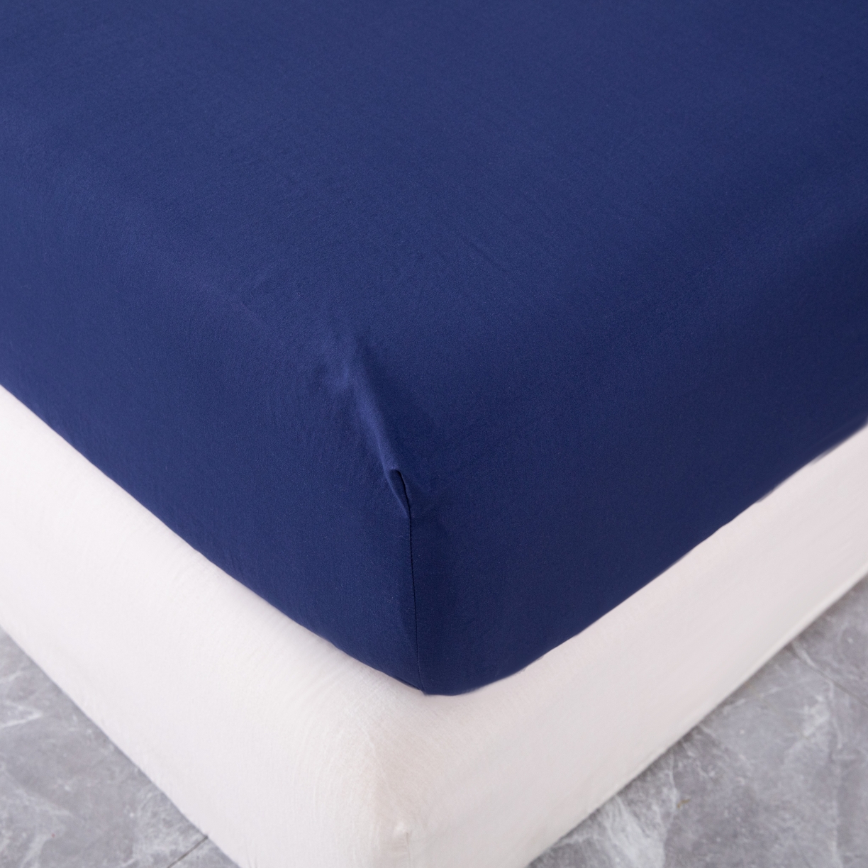 91家纺网 家纺一手货源 找家纺 合纵跨境工厂 2025新款跨境专供爆款水洗棉单床笠跨境外贸JIT一件代发TEMU亚马逊希音包过核价床笠单件 藏青色