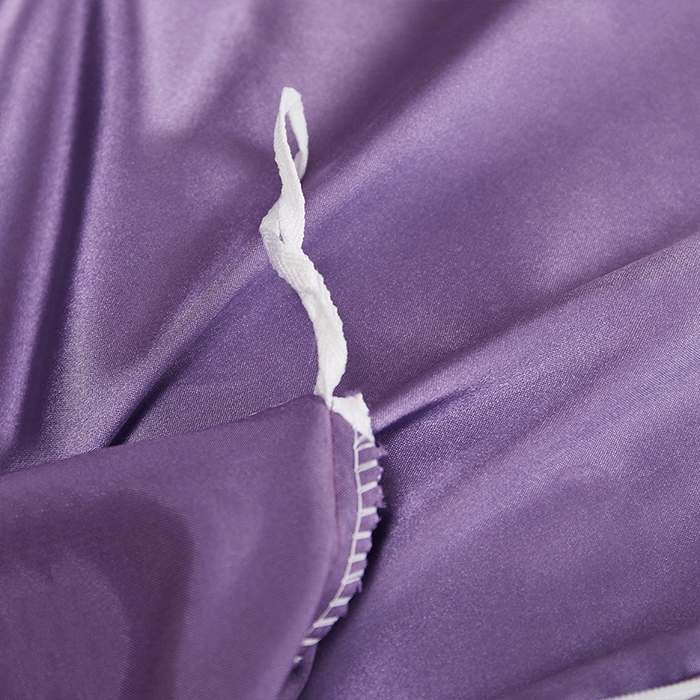 91家纺网 家纺一手货源 找家纺 合纵跨境工厂 新款水洗真丝纯色四件套跨境外贸JIT一件代发TEMU亚马逊希音包过核价冰丝床单款床笠款四件套 典雅紫