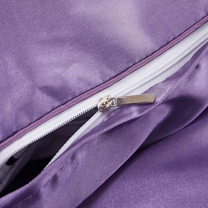 91家纺网 家纺一手货源 找家纺 合纵跨境工厂 新款水洗真丝纯色四件套跨境外贸JIT一件代发TEMU亚马逊希音包过核价冰丝床单款床笠款四件套 典雅紫