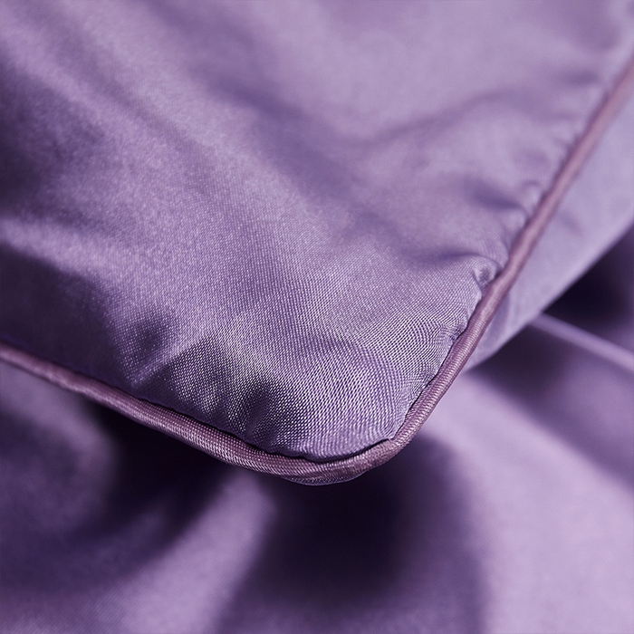 91家纺网 家纺一手货源 找家纺 合纵跨境工厂 新款水洗真丝纯色四件套跨境外贸JIT一件代发TEMU亚马逊希音包过核价冰丝床单款床笠款四件套 典雅紫