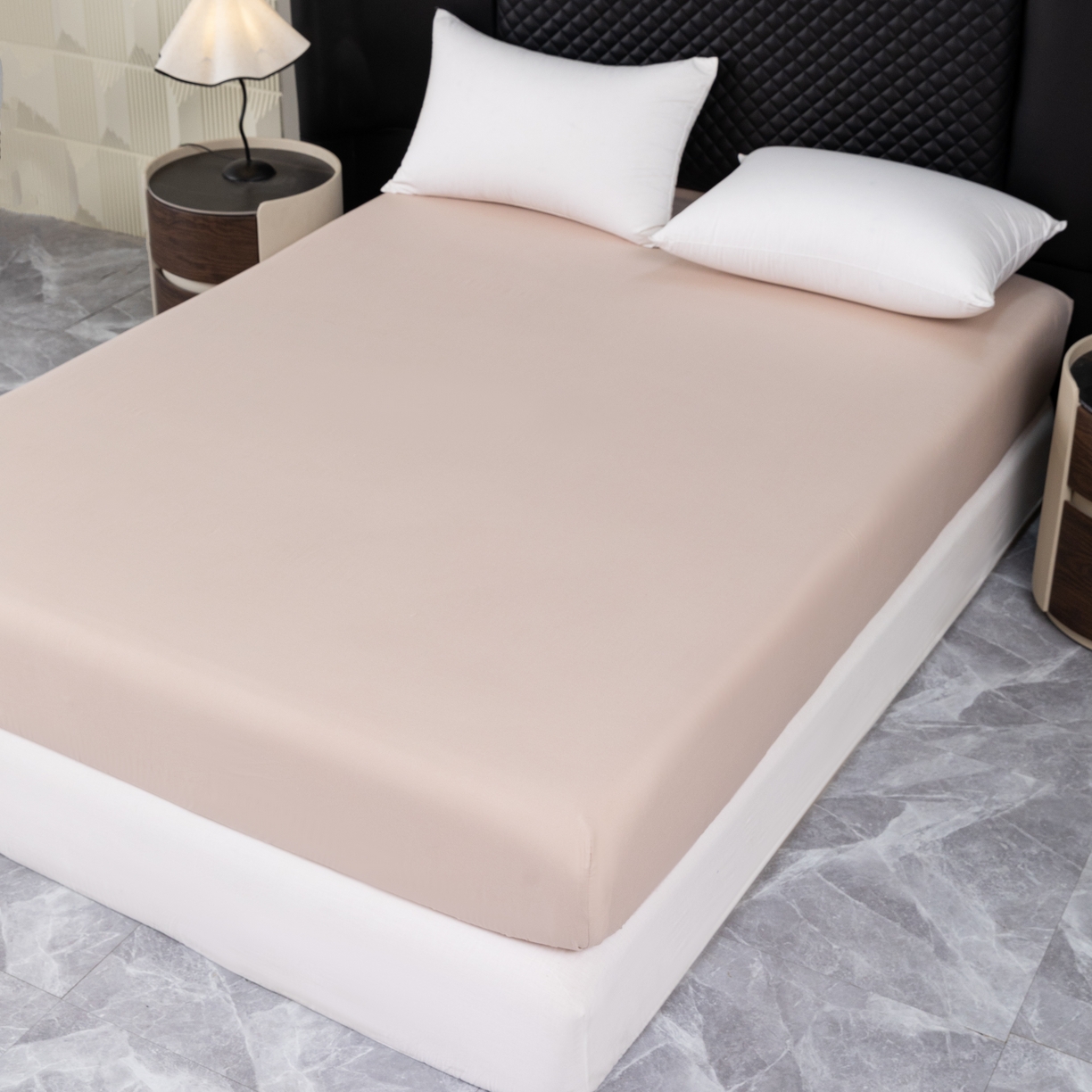 91家纺网 家纺一手货源 找家纺 合纵跨境工厂 2025新款跨境专供爆款水洗棉单床笠跨境外贸JIT一件代发TEMU亚马逊希音包过核价床笠单件 卡其色