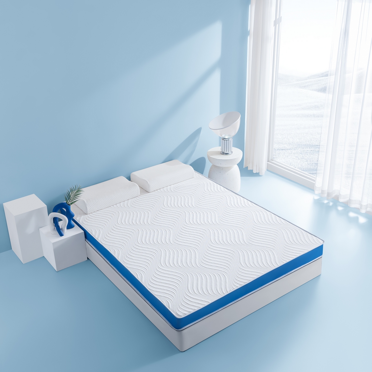 91家纺网 家纺一手货源 找家纺 （总）合纵跨境工厂 2025新款17/25D记忆海绵床垫跨境外贸JIT一件代发TEMU亚马逊希音包过核价立体针织