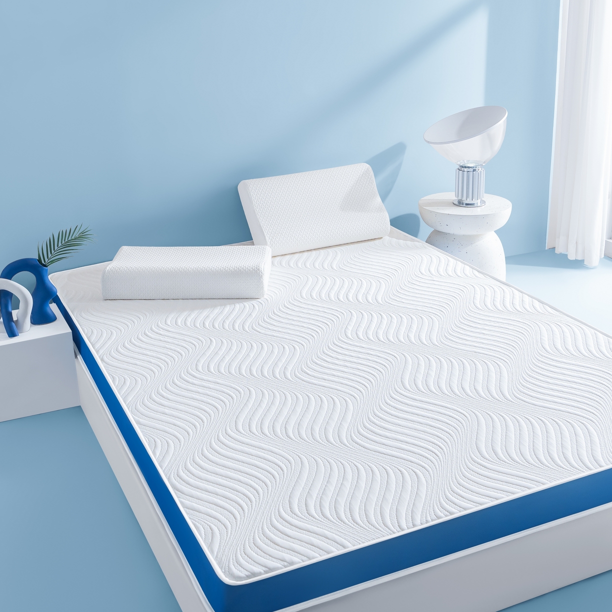 91家纺网 家纺一手货源 找家纺 （总）合纵跨境工厂 2025新款17/25D记忆海绵床垫跨境外贸JIT一件代发TEMU亚马逊希音包过核价立体针织