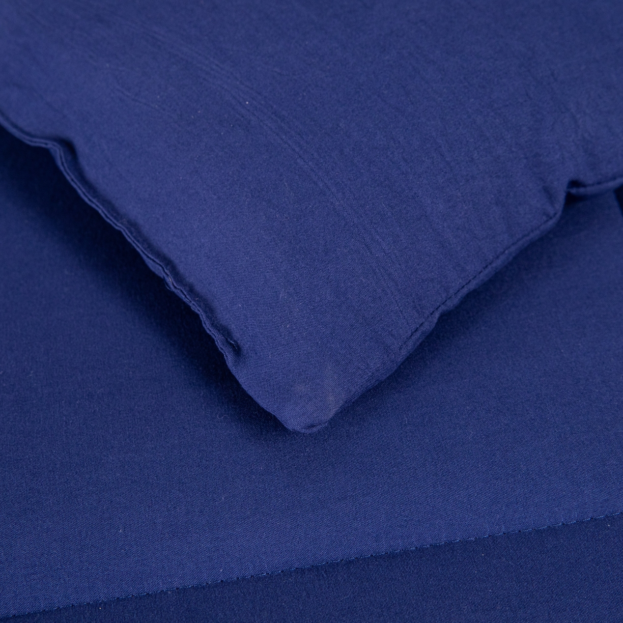 91家纺网 家纺一手货源 找家纺 合纵跨境工厂 2025新款爆款水洗棉枕套被芯*床笠*床单*枕套跨境外贸JIT一件代发TEMU亚马逊希音包过核价被子四五件套 藏青色