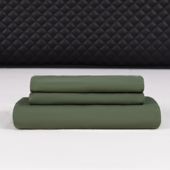 91家纺网 家纺一手货源 找家纺 合纵跨境工厂 2025新款爆款水洗棉枕套被芯*床笠*床单*枕套跨境外贸JIT一件代发TEMU亚马逊希音包过核价被子四五件套 军绿色