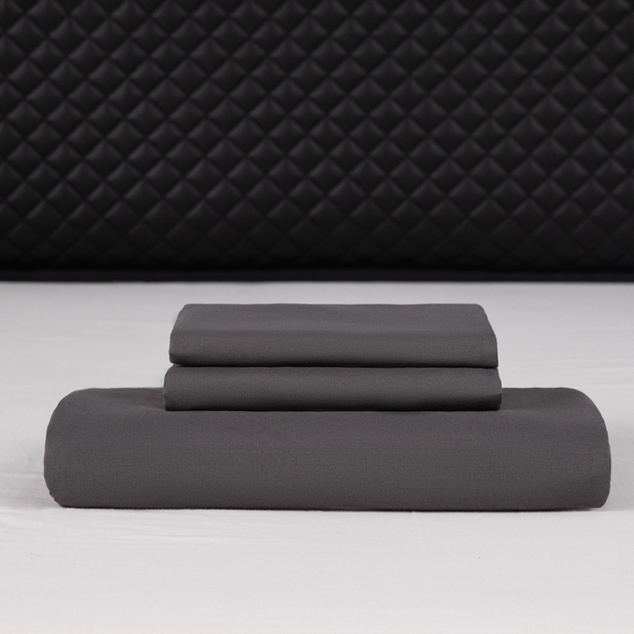 91家纺网 家纺一手货源 找家纺 合纵跨境工厂 2025新款爆款水洗棉枕套被芯*床笠*床单*枕套跨境外贸JIT一件代发TEMU亚马逊希音包过核价被子四五件套 深灰色