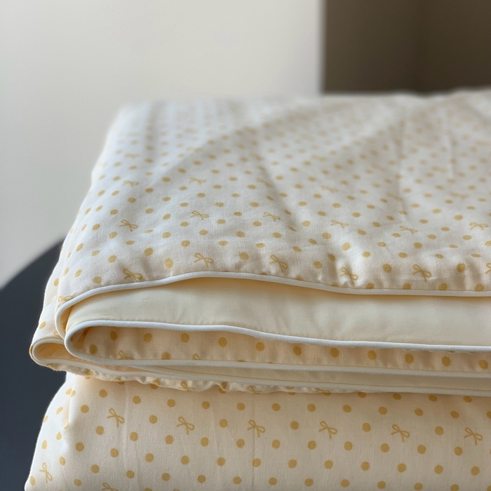 91家纺网 家纺一手货源 找家纺 汇庭 2025春夏新款双层纱凉感被系列夏凉被空调被单夏被 布丁黄