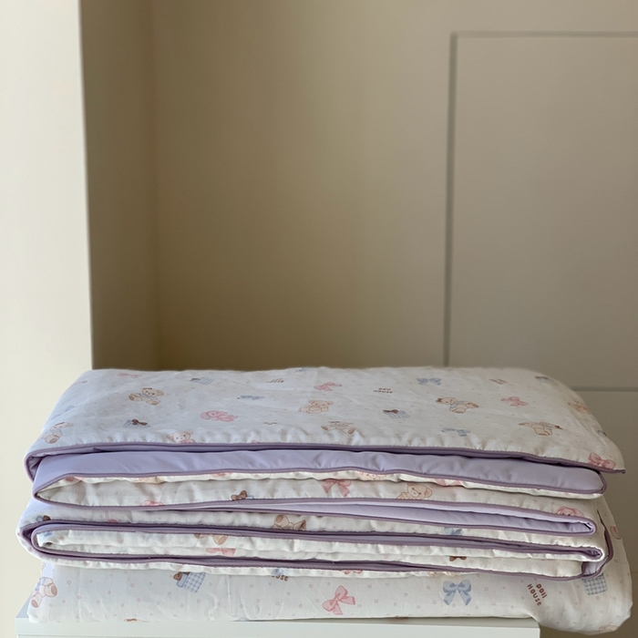 汇庭 2025春夏新款双层纱凉感被系列夏凉被空调被单夏被 丁香小熊