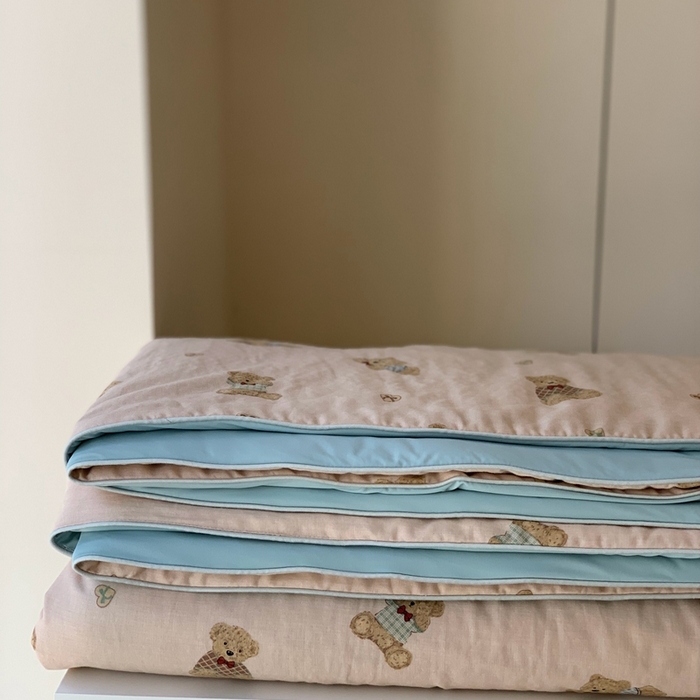 汇庭 2025春夏新款双层纱凉感被系列夏凉被空调被单夏被 复古小熊