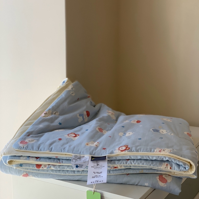 汇庭 2025春夏新款双层纱凉感被系列夏凉被空调被单夏被 黄油小狗